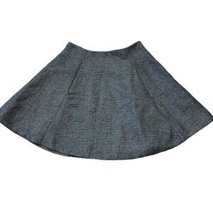 Kate Spade Sz 2 Skirt mini Black Metallic Weave Flouncy Skater Pockets